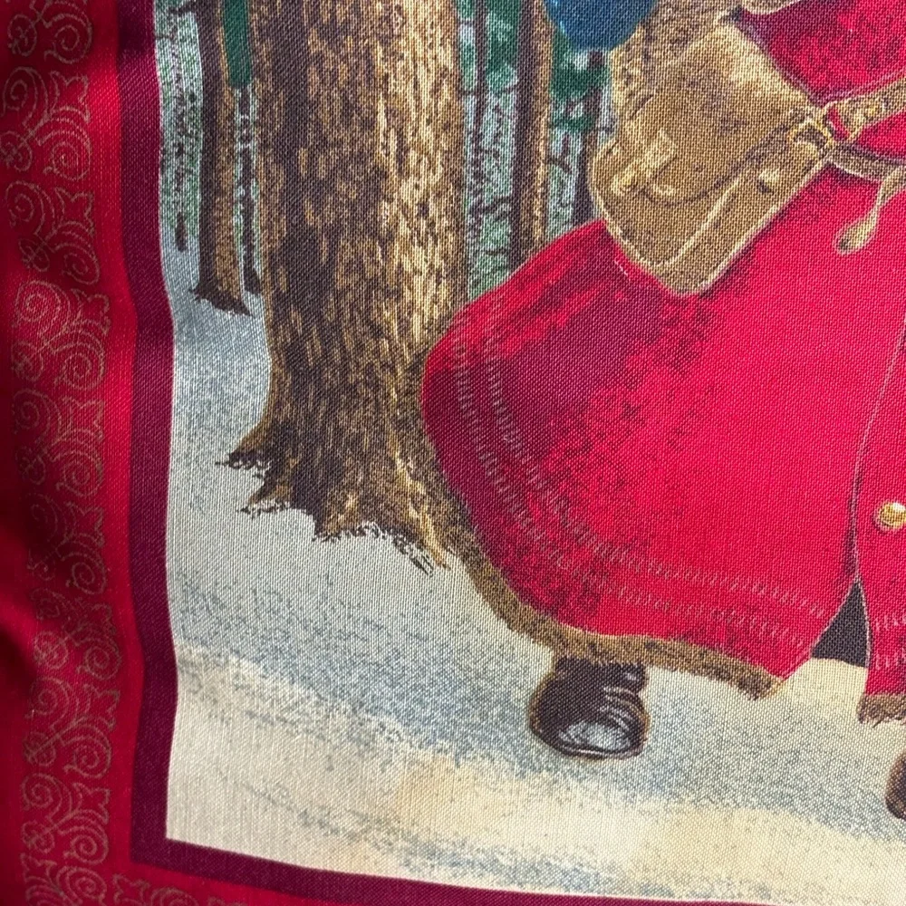 Old World Santa Claus Throw Pillow Christmas Reindeer Gifts Winter 15” x 15”